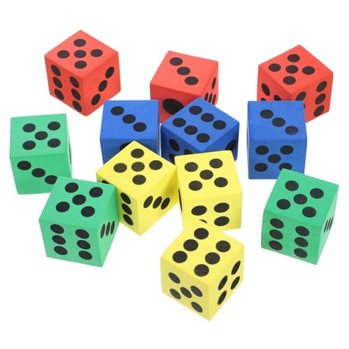 HOODANCOS 24 Stück Teiliges Jumbo Würfelspielzeug Bunte Spielwürfel für Lernspielzeug für Partys und Bildung Sicher aus Gefertigt für Spiel und Spaß von HOODANCOS