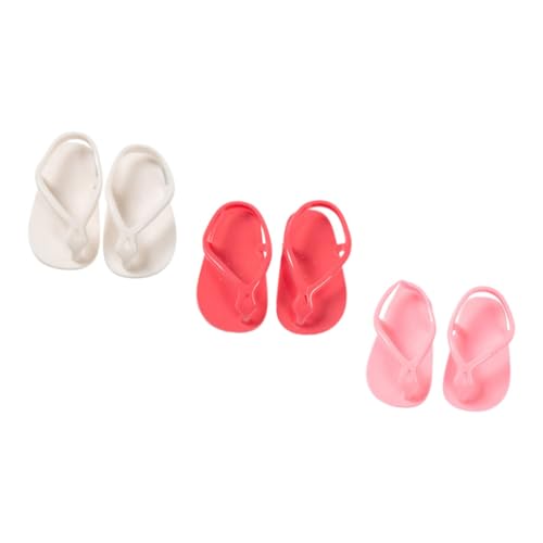 HOODANCOS 3 Paar Handgefertigte Puppensandalen für Mädchen Dekorative Kleiner Schuhe für Puppen Spielzeugaccessoires Verschleißfest HOODANCOS 3 Paar Handgefertigte Puppensandalen für Mädchen Dekorative Kleiner Schuhe für Puppen Spielzeugaccessoires Verschleißfest von HOODANCOS