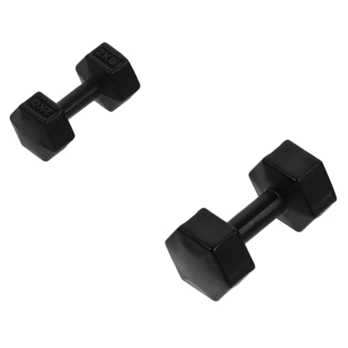 HOODANCOS 3 Stück Mini Hanteln Simulationshanteln Puppenhaus Miniaturzubehör Hantel Requisite Hanteln Handgewichte Mini Fitness Langhantel Hantel Mini Puppenhaus Ornament von HOODANCOS