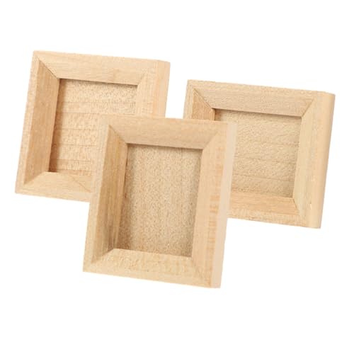 HOODANCOS 3 Stück Miniatur Holz Bilderrahmen DIY Unbemalt für Puppenhaus Dekoration Kreative Bastelideen für Gestaltung Verschiedenen HOODANCOS 3 Stück Miniatur Holz Bilderrahmen DIY Unbemalt für Puppenhaus Dekoration Kreative Bastelideen für Gestaltung Verschiedenen von HOODANCOS