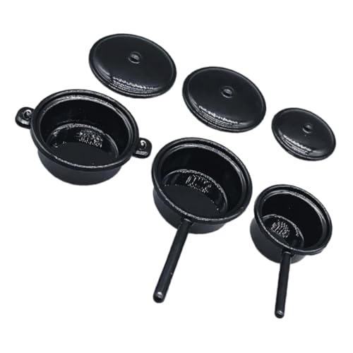 HOODANCOS 3 Stück Miniatur Kochgeschirr aus Metall Topf und Pfanne für Rollenspiele und Weihnachtsdekoration HOODANCOS 3 Stück Miniatur Kochgeschirr aus Metall Topf und Pfanne für Rollenspiele und Weihnachtsdekoration von HOODANCOS