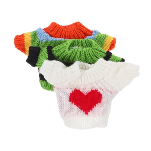 HOODANCOS 3 Stück Teiliges Outfit für Plüschbären und Puppen Niedliche Sweater Accessoires DIY Bekleidungszubehör für Stofftiere und Puppen für Kreatives und HOODANCOS 3 Stück Teiliges Outfit für Plüschbären und Puppen Niedliche Sweater Accessoires DIY Bekleidungszubehör für Stofftiere und Puppen für Kreatives und von HOODANCOS
