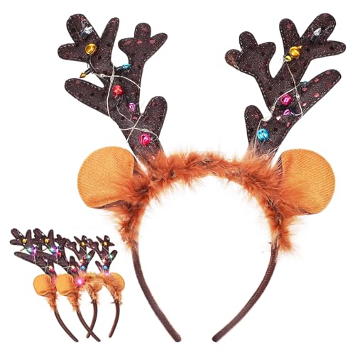 HOODANCOS 3 Stück Teiliges Rentier Geweih Stirnband Flexibles Haarband für Weihnachten Kreative Kopfbedeckung mit Niedlichem Design für Partys und Kostüme Vielseitig Einsetzbar HOODANCOS 3 Stück Teiliges Rentier Geweih Stirnband Flexibles Haarband für Weihnachten Kreative Kopfbedeckung mit Niedlichem Design für Partys und Kostüme Vielseitig Einsetzbar von HOODANCOS