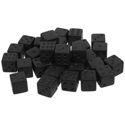 HOODANCOS 30 Stück Acrylwürfel Schwarze Frosted Spielwürfel für Brettspiele Leicht und Tragbar für Partys Bars und Zuhause von HOODANCOS