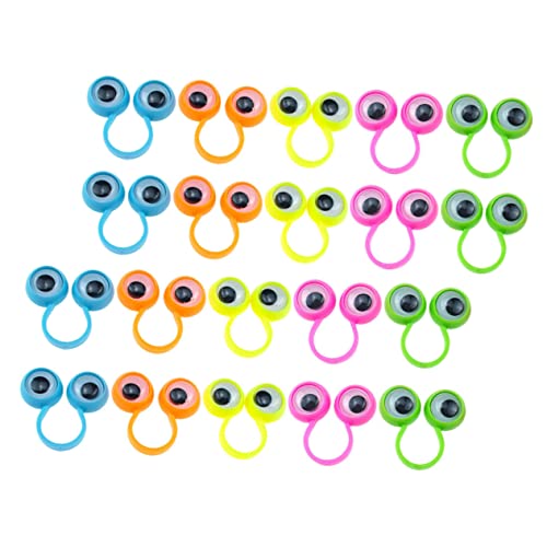 HOODANCOS 30 Stück Augen Fingerpuppen Ringe Interaktive Spielzeuge für Geburtstagsmitgebsel und Partys Sicheres Plastikmaterial Lustige Finger Spielzeuge für Mädchen von HOODANCOS