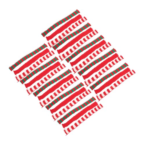 HOODANCOS 30 Stück Teiliges Mini Strickschal Kleine Puppenschals in Rot Weiß Grün Dekorative Weihnachts Partyaccessoires für Puppen Mini Schneemänner und Festliche Tischdekoration von HOODANCOS