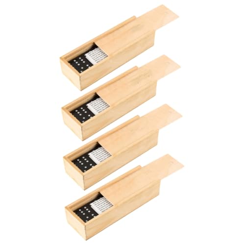HOODANCOS 4 Sätze Holz Domino für Erwachsene Interaktives Lernspielzeug mit Eleganter Holzbox Fördert Kreativität und Hand Auge Koordination Familienspiel HOODANCOS 4 Sätze Holz Domino für Erwachsene Interaktives Lernspielzeug mit Eleganter Holzbox Fördert Kreativität und Hand Auge Koordination Familienspiel von HOODANCOS