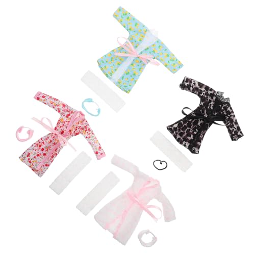 HOODANCOS 4 Sätze Teiliges Puppen Bademantel Set mit Schlafanzug Kopfband und Handtuch Weiche Puppenkleidung für Kreatives Verstellbar für Mädchen Puppenkleider zum Anziehen und Rollenspiel HOODANCOS 4 Sätze Teiliges Puppen Bademantel Set mit Schlafanzug Kopfband und Handtuch Weiche Puppenkleidung für Kreatives Verstellbar für Mädchen Puppenkleider zum Anziehen und Rollenspiel von HOODANCOS
