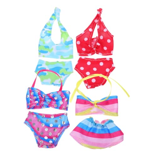 HOODANCOS 4 Sätze Teiliges Puppenbekleidungs mit Bikinis für Puppen für Urlaubsfotografie und Kreative von HOODANCOS