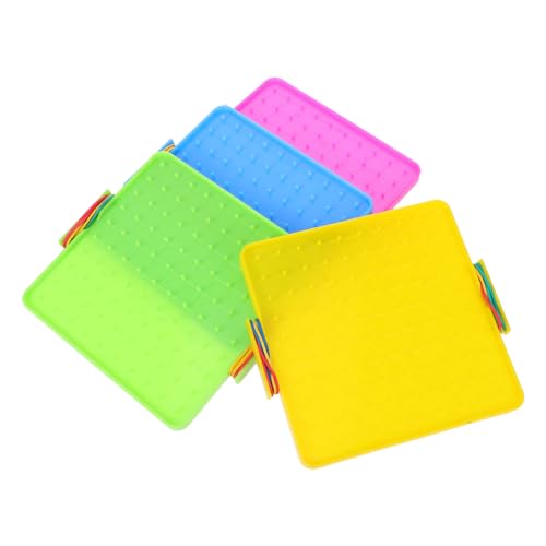 HOODANCOS 4 Sets Mathematik Lehr Nagelbrett Montessori Form Puzzle Stem Montessori Geoboard Montessori Mathe Gummibänder Geoboard Lernwerkzeuge Für Geometrische Formen Kunststoff HOODANCOS 4 Sets Mathematik Lehr Nagelbrett Montessori Form Puzzle Stem Montessori Geoboard Montessori Mathe Gummibänder Geoboard Lernwerkzeuge Für Geometrische Formen Kunststoff von HOODANCOS