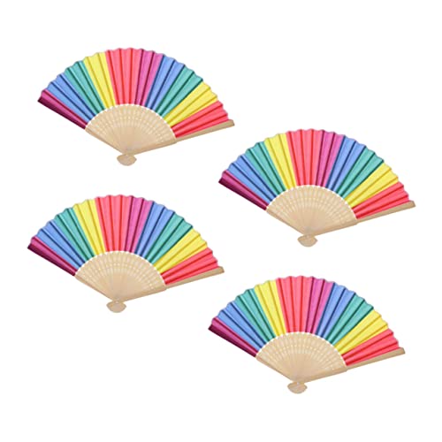 HOODANCOS 4 Stück Faltbare Fächer Regenbogen Design Leicht und Robust als Foto Requisit Tanz und Kinderspielzeug Vielseitig für Party Hochzeit Dekoration HOODANCOS 4 Stück Faltbare Fächer Regenbogen Design Leicht und Robust als Foto Requisit Tanz und Kinderspielzeug Vielseitig für Party Hochzeit Dekoration von HOODANCOS
