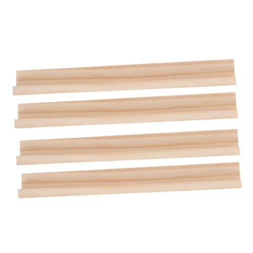 HOODANCOS 4 Stück Holz Domino Halter Multifunktionale Halterungen für Dominosteine DIY Tischspiel Zubehör Holzbuchstaben Ständer für Spiele und Kreative Dekoration von HOODANCOS