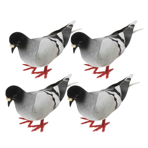 HOODANCOS 4 Stück Künstliche Tauben Modelle Realistische Vogel Deko für Garten Rasen und Innenräume Hochwertige Ornamente für Fotografie und Dekoration HOODANCOS 4 Stück Künstliche Tauben Modelle Realistische Vogel Deko für Garten Rasen und Innenräume Hochwertige Ornamente für Fotografie und Dekoration von HOODANCOS