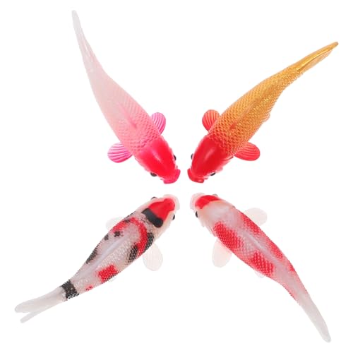 HOODANCOS 4 Stück Mini-koi-Fische, Mini-goldfisch-Figuren, Miniatur-koi-Fische, Winzige Goldfische, Realistische Karpfenfiguren Für Puppenhaus, Garten, Aquarium, Tank-Display HOODANCOS 4 Stück Mini-koi-Fische, Mini-goldfisch-Figuren, Miniatur-koi-Fische, Winzige Goldfische, Realistische Karpfenfiguren Für Puppenhaus, Garten, Aquarium, Tank-Display von HOODANCOS