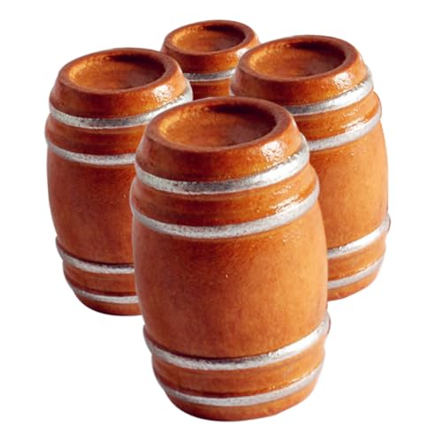 HOODANCOS 4 Stück Miniatur Bierfass Holzfass Zubehör für Puppenhaus Mini Bar Dekorative Figuren Spielzeugmodell für Sammler Kreative DIY Deko für Bierliebhaber HOODANCOS 4 Stück Miniatur Bierfass Holzfass Zubehör für Puppenhaus Mini Bar Dekorative Figuren Spielzeugmodell für Sammler Kreative DIY Deko für Bierliebhaber von HOODANCOS