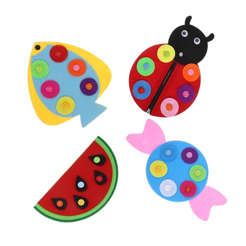 HOODANCOS 4 Stück Reißverschluss Lernspielzeug für Sensorische Aktivitäten DIY Handwerk Montessori Knopfbrett HOODANCOS 4 Stück Reißverschluss Lernspielzeug für Sensorische Aktivitäten DIY Handwerk Montessori Knopfbrett von HOODANCOS