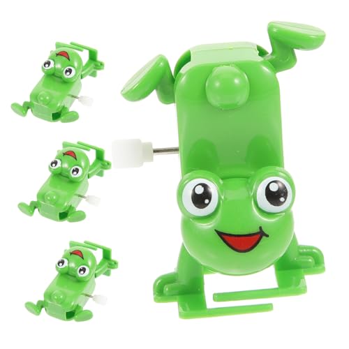 HOODANCOS 4 Stück Teiliges Aufziehspielzeug Froschform Kleine Windup Spielzeuge für Glatte Oberfläche Langlebig Tragbar als Partygeschenk und Dekoration Geeignet von HOODANCOS