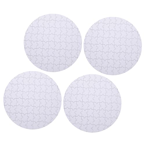 HOODANCOS 4 Stück Teiliges Leeres Sublimationspuzzle DIY Puzzle für Kreative Gestaltung für Fotos und Personalisierte aus Robustem für Bastelprojekte und Freizeitbeschäftigungen von HOODANCOS