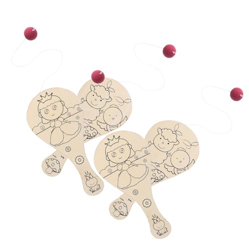 HOODANCOS 4 Stück Teiliges Paddle Malset DIY Bastelspielzeug mit Zufälligem Muster Langlebig und Fördert Kreativität Sowie Vorstellungskraft für Jungen und Mädchen von HOODANCOS