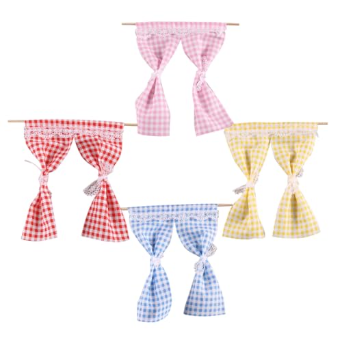 HOODANCOS 4 Stück Teiliges Set Miniatur Vorhänge für Puppenhäuser Dekorationszubehör für Küche Bad und Schlafzimmer Leicht Installierbar und Vielseitig Einsetzbar HOODANCOS 4 Stück Teiliges Set Miniatur Vorhänge für Puppenhäuser Dekorationszubehör für Küche Bad und Schlafzimmer Leicht Installierbar und Vielseitig Einsetzbar von HOODANCOS