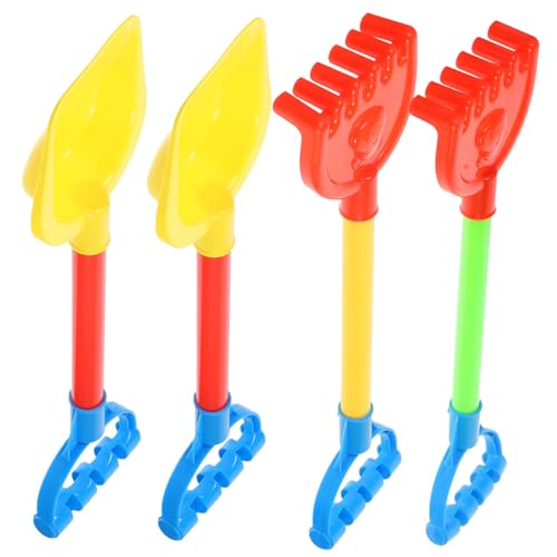 HOODANCOS 4 Stück Teiliges Set Strandspielzeug Robuste Sandschaufeln und Rechen für Kreatives Spiel im Sandkasten für Strand und Zufällige Farbe Zufällige Farbe von HOODANCOS