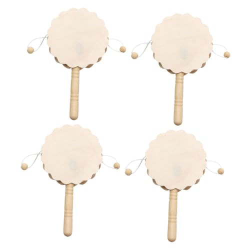 HOODANCOS 4 Stück Unvollendete Holz Rasseltrommel für DIY Malen Kreatives Handwerk Sicheres und Robustes Holzspielzeug für Bastelprojekte und Pädagogische HOODANCOS 4 Stück Unvollendete Holz Rasseltrommel für DIY Malen Kreatives Handwerk Sicheres und Robustes Holzspielzeug für Bastelprojekte und Pädagogische von HOODANCOS