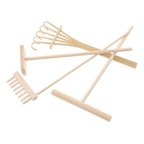HOODANCOS 4 Stücke Teiliges Mini Zen Garten Rechen Set aus Holz für Sand Tischdeko Kleine Harke und Zubehör für Meditation Feng Shui und Kreative Gestaltung Zuhause Büro HOODANCOS 4 Stücke Teiliges Mini Zen Garten Rechen Set aus Holz für Sand Tischdeko Kleine Harke und Zubehör für Meditation Feng Shui und Kreative Gestaltung Zuhause Büro von HOODANCOS