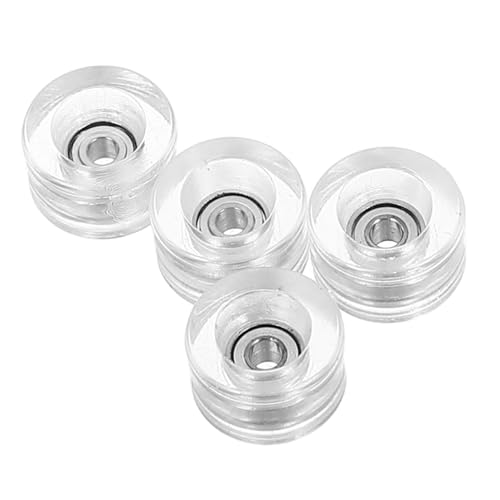 HOODANCOS 4 Stücke Transparente Finger-Skateboard-räder Finger-Skateboard-Teile Mit Lagern Zubehör Ausrüstung Für Professionelle Tägliche Praxis HOODANCOS 4 Stücke Transparente Finger-Skateboard-räder Finger-Skateboard-Teile Mit Lagern Zubehör Ausrüstung Für Professionelle Tägliche Praxis von HOODANCOS