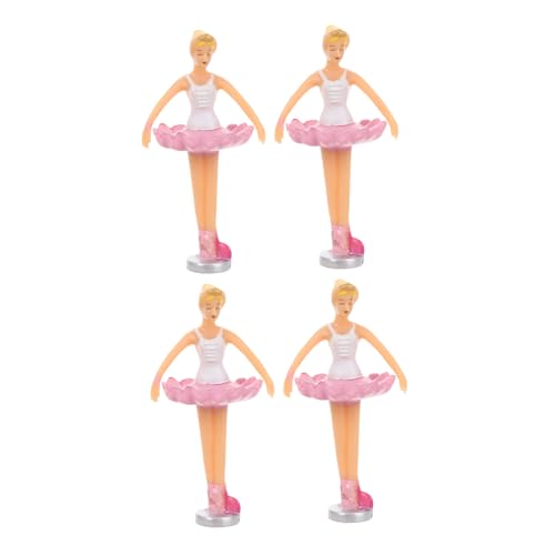 HOODANCOS 4 Teiliges Spieluhr Puppenzubehör Elegante Tänzerin Drehende Ballerina Rotierender Ständer Mechanische Tänzerin Wirbelnde Tänzerin Tanzende Ballerina Zubehör Ballerina von HOODANCOS