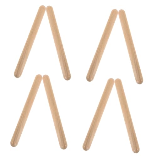 HOODANCOS 4Paare Holzklaven für Natürliche Rhythmusstäbchen Geeignet für Musikalische Früherziehung Orff Instrumente und Interaktive Klassenzimmeraktivitäten HOODANCOS 4Paare Holzklaven für Natürliche Rhythmusstäbchen Geeignet für Musikalische Früherziehung Orff Instrumente und Interaktive Klassenzimmeraktivitäten von HOODANCOS