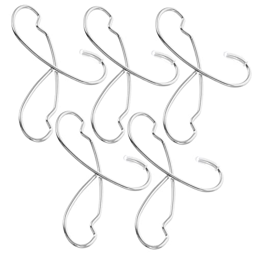 HOODANCOS 5 Stück Mini Kleiderbügel für Puppen Teiliges aus Silbernem Metall für Bjd Doll Kleidung für Puppenschränke und Kreative Dekoration von HOODANCOS