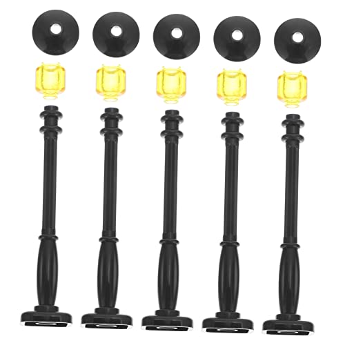 HOODANCOS 5 Stück Simulation Straßenlaterne Mini Puppenhaus Lichter Modell Puppenhaus Lampe Flur Indoor Kognitive Spielzeuge Kognitive Spielsachen Signallicht Frühe Lernspielzeuge von HOODANCOS