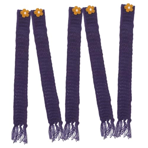 HOODANCOS 5 Stück Teiliges Miniatur Puppenschal aus Langlebigem Wollgarn Verstellbare Dekoratives Accessoire für Puppen Flaschen und DIY Bastelprojekte Kawaii Design von HOODANCOS
