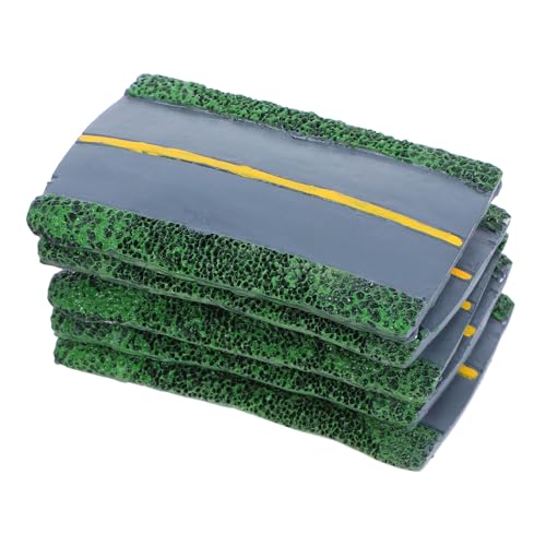 HOODANCOS 5 Stück Teiliges Miniatur Resin Straßenmodell für Modelleisenbahn Landschaft Diorama Basteln Robuste Realistische Gestaltung Vielseitig Einsetzbar für Hobby und Dekoration von HOODANCOS