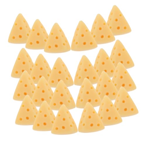 HOODANCOS 50 Stück DIY Kunsthandwerk Simulierte Käse Modell Dekorationen Mini Dessert Dekorationen für Kreative Projekte von HOODANCOS