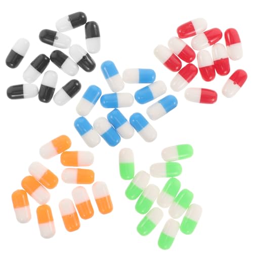HOODANCOS 50 Stück Resin Pill Charms für Schmuckherstellung Anhänger für Armbänder und DIY Bastelbedarf Pendants und Je von HOODANCOS