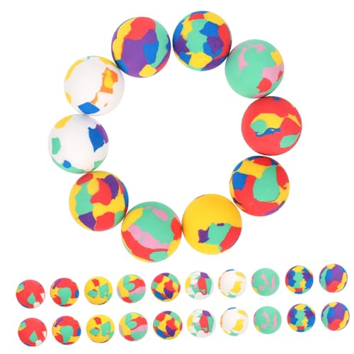 HOODANCOS 50 Stück Teiliges Bunte EVA Bälle Kinderfreundliche Elastische Spielbälle für Drinnen und Draußen Stresslindernde und Beruhigende Geschenkidee für Geburtstage und Freizeitspaß von HOODANCOS