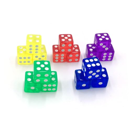 HOODANCOS 50 Stück Teiliges Bunte Transparente Acrylwürfel mit Großen Punkten Langlebig und Ausgewogen für Brettspiele Party Ktv und Bar Zufällige Farben Leicht und Zufällige Farbe HOODANCOS 50 Stück Teiliges Bunte Transparente Acrylwürfel mit Großen Punkten Langlebig und Ausgewogen für Brettspiele Party Ktv und Bar Zufällige Farben Leicht und Zufällige Farbe von HOODANCOS