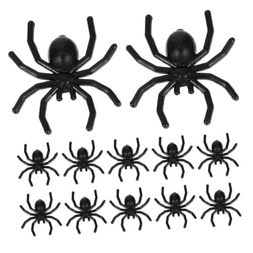 HOODANCOS 500 Stück Halloween Miniatur Kunststoffspinnen Realistische Streichspielzeuge für Partys und Dekorationen im Freien Langlebig für Kreative Scherze und Halloween Events HOODANCOS 500 Stück Halloween Miniatur Kunststoffspinnen Realistische Streichspielzeuge für Partys und Dekorationen im Freien Langlebig für Kreative Scherze und Halloween Events von HOODANCOS