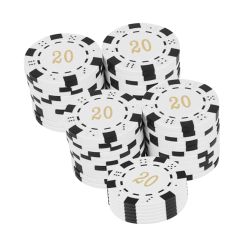 HOODANCOS 50Stücke Bingo Plastikspielchips Runde Zähler für Bingo Spiele für Klassenzimmer und Veranstaltungen und Glatt Poliert von HOODANCOS
