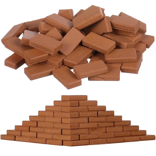 HOODANCOS 50Stücke Mini Ziegelmodelle Simulierte Kleine Steine für DIY Miniaturprojekte für Sandtischszenen Märchengärten und Kreative Bauideen HOODANCOS 50Stücke Mini Ziegelmodelle Simulierte Kleine Steine für DIY Miniaturprojekte für Sandtischszenen Märchengärten und Kreative Bauideen von HOODANCOS