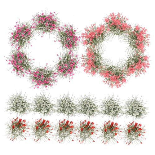 HOODANCOS 5Stücke Statische Blumenbüschel Für Landschaftsdekor Kunstblumen Grasbüschel Für Modellbau Und Handwerk von HOODANCOS