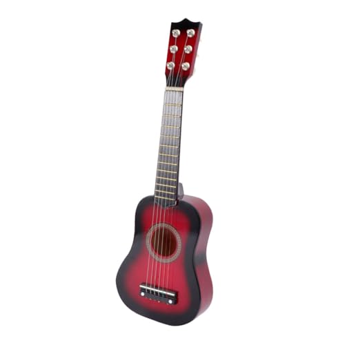 HOODANCOS 6 Akustikgitarre für Anfänger Rote Holzgitarre Leicht und Tragbar Sicheres Musikspielzeug Hand Augen Koordination und Realistische Klänge HOODANCOS 6 Akustikgitarre für Anfänger Rote Holzgitarre Leicht und Tragbar Sicheres Musikspielzeug Hand Augen Koordination und Realistische Klänge von HOODANCOS