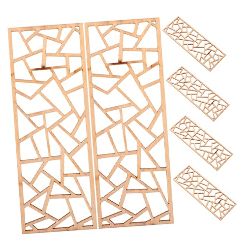 HOODANCOS 6 Stück Chinesischer Stil Holz Screen für Puppenhausdekoration DIY Zubehör für Kreative Projekte Beige HOODANCOS 6 Stück Chinesischer Stil Holz Screen für Puppenhausdekoration DIY Zubehör für Kreative Projekte Beige von HOODANCOS