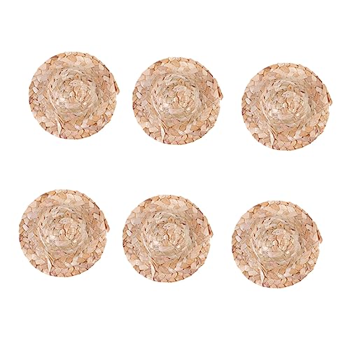 HOODANCOS 6 Stück Handgefertigte Mini Strohhüte für Puppen Teiliges für DIY Bastelprojekte und Puppendekoration Geeignet für Verschiedene Puppenarten und Kreative Bastelideen HOODANCOS 6 Stück Handgefertigte Mini Strohhüte für Puppen Teiliges für DIY Bastelprojekte und Puppendekoration Geeignet für Verschiedene Puppenarten und Kreative Bastelideen von HOODANCOS
