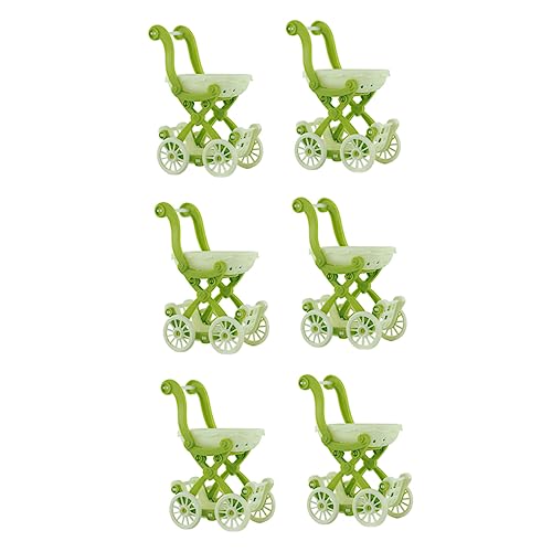 HOODANCOS 6 Stück Mini Einkaufswagen Teiliges Puppenhaus Zubehör für Kreative Miniaturszenen Niedliches Design für Wohnkultur und Spielzeugdekoration Zufällige Farbe Zufällige Farbe von HOODANCOS