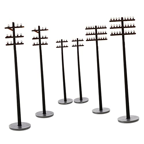 HOODANCOS 6 Stück Mini Telefonmasten DIY Stangen Modell Diorama Zubehör Miniatur Material Landschaftsmodell Telefonmasten Mini Telegrafenmast Eisenbahn Sand Telefonmasten Diorama HOODANCOS 6 Stück Mini Telefonmasten DIY Stangen Modell Diorama Zubehör Miniatur Material Landschaftsmodell Telefonmasten Mini Telegrafenmast Eisenbahn Sand Telefonmasten Diorama von HOODANCOS