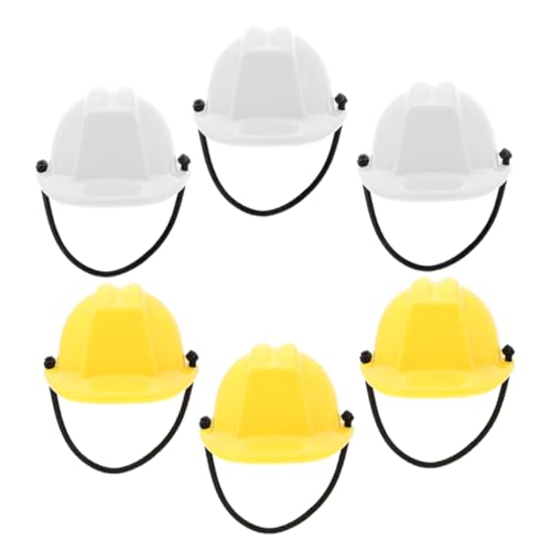 HOODANCOS 6 Stück Miniatur Sicherheitshelm Kreative Bauhelm Modelle für Puppenhaus Dekoration Mini Bauhelme Weiß und Gelb für Kreative Aktivitäten HOODANCOS 6 Stück Miniatur Sicherheitshelm Kreative Bauhelm Modelle für Puppenhaus Dekoration Mini Bauhelme Weiß und Gelb für Kreative Aktivitäten von HOODANCOS