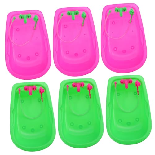 HOODANCOS 6 Stück Miniature Badewanne für Puppen Teiliges für Puppenhäuser Dekoratives Zubehör für Leicht und Handlich aus Hochwertigem Material für Badeszenen und Kreative Spielmomente von HOODANCOS