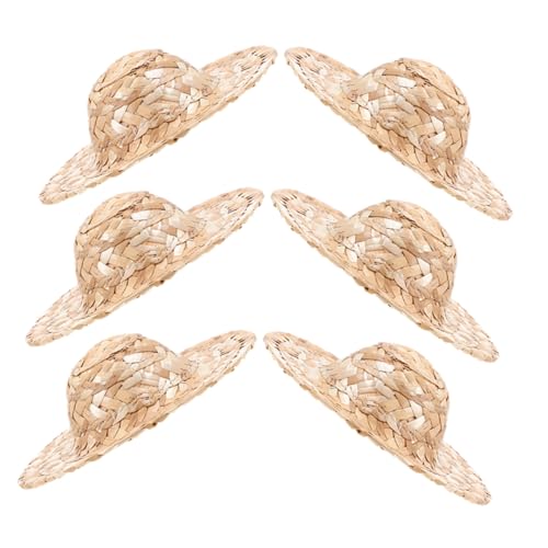 HOODANCOS 6 Stück Miniature Straw Hats für Puppen Teiliges von Handgewebten Dekoration für DIY Bastelprojekte und Puppenhaus Zubehör Flaschenoberteil oder Fotorequisiten HOODANCOS 6 Stück Miniature Straw Hats für Puppen Teiliges von Handgewebten Dekoration für DIY Bastelprojekte und Puppenhaus Zubehör Flaschenoberteil oder Fotorequisiten von HOODANCOS